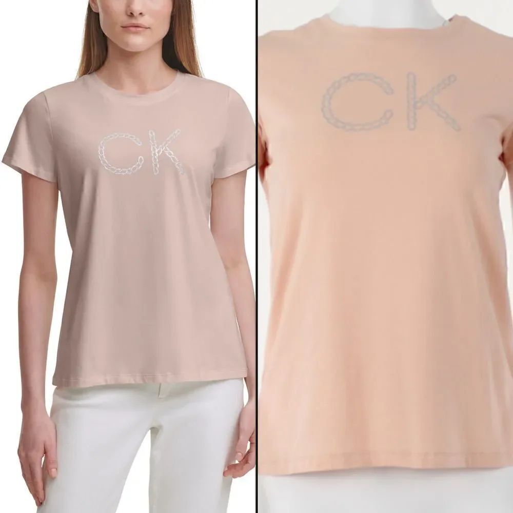 Calvin Klein Metallic Chain Logo T-Shirt